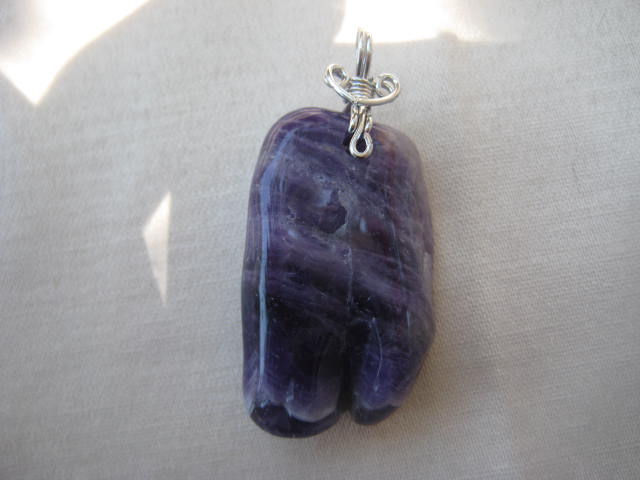 Dog Teeth Amethyst Pendant protection, purification, divine connection, release of addictions 2480